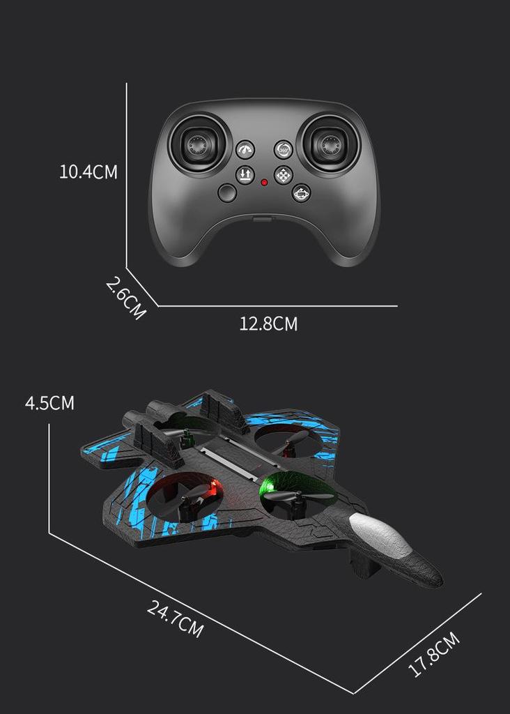 Remote Control H22 Foam Airplane Drone Quadcopter L25 Hovering Fighter