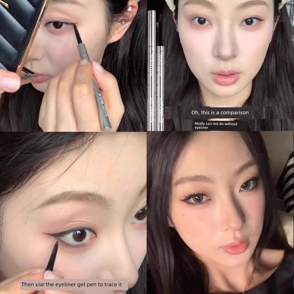 Little Monkey AMWAY! Mikiplum Eyeliner Silky Quick-Drying Waterproof Sweat-Proof Not Smudge Crouching Silkworm down