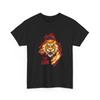 Fiery Roaring Lion T Shirt Flaming  Vintage Washed Stretched Designer Clothes Comfortable Graphic Streetwear Fashion Slightly