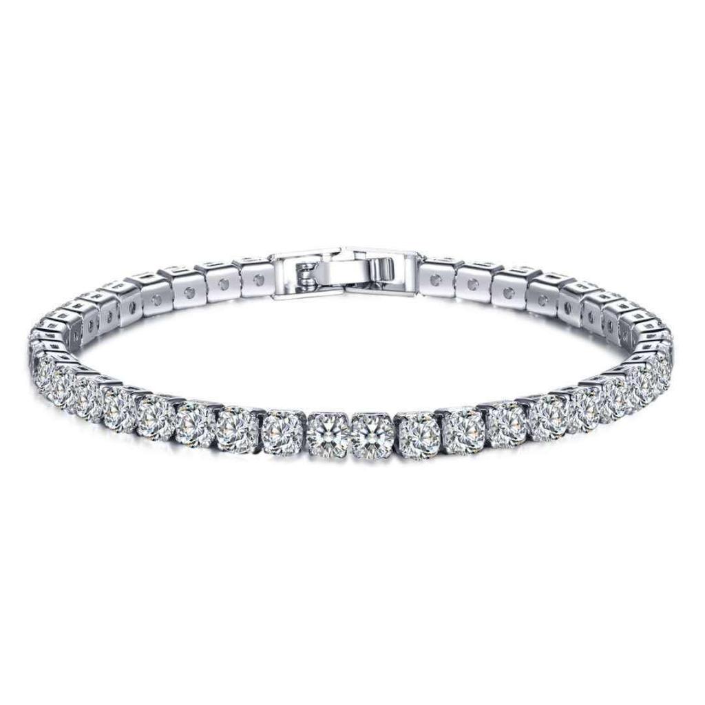 Pulseira Feminina de Zircônia Cristal de Alta Qualidade - Acessório de Moda Elegante