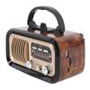Retro Radio with   Spker Memory Card USB Playback Solar Battery Powered Rechargble Portable AM FM Radio for Outdoor Camping