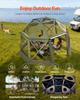 Pop up Gazebo Screen Tent, 3.96 x 3.96 m, 13-Sided Spherical Camping Canopy Tent with Removable Top & Carry Bag, Quick-Set & Bite-Proof, Screen House