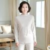 Shiz Madam Women Cream Fleece Half Turtleneck 4060
