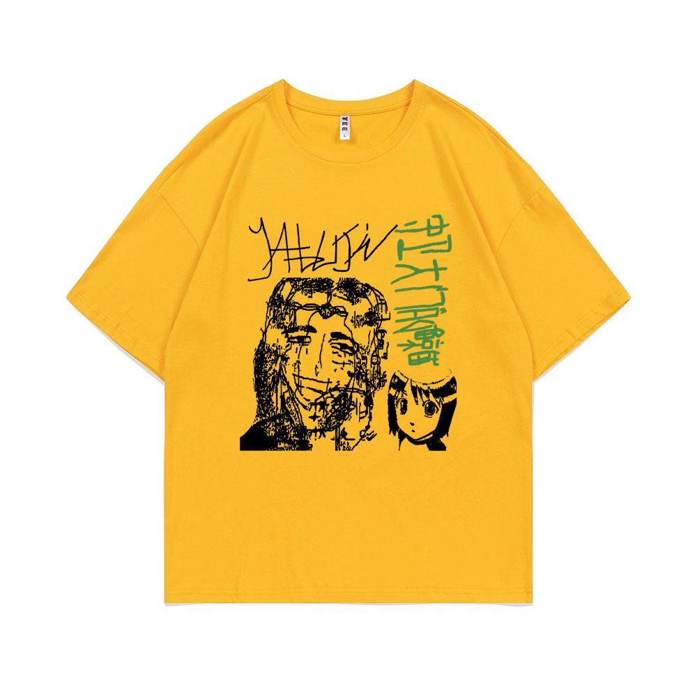 Limited Edition Yabujin T-shirt Summer Unisex O-collar Cotton T Shirt Short Sleeve Men Women Oversized Tshirt Male Vintage Tees