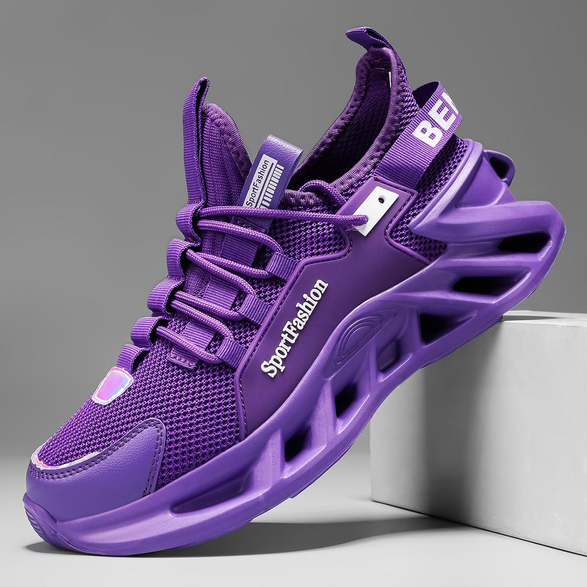 

New women s running shoes, mesh breathable running shoes, casual sports shoes, soft soled blade shock-absorbing shoes 39 фіолетовий