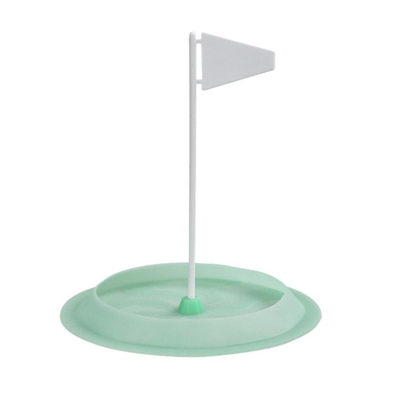 

Портативная чашка-тренажер для практики патта в гольфе со съемным флажком, легкая, для тренировки точности зелёный