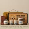 Elegant Travel Tea Set: Ru Kiln Ceramic Teapot & Cups for Business Customization
