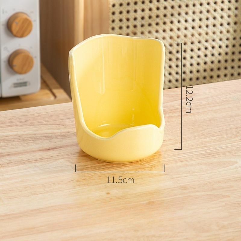 Household Ceramic Kitchen Pot Lid Rack Countertop Soup Rice Spoon Rack Shelf Storage Countertop Spoon Rice Spoon Rack