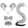 Halloween handmade plush simulated mouse ears cos animal ears and tail set cute animal ears headband headdress