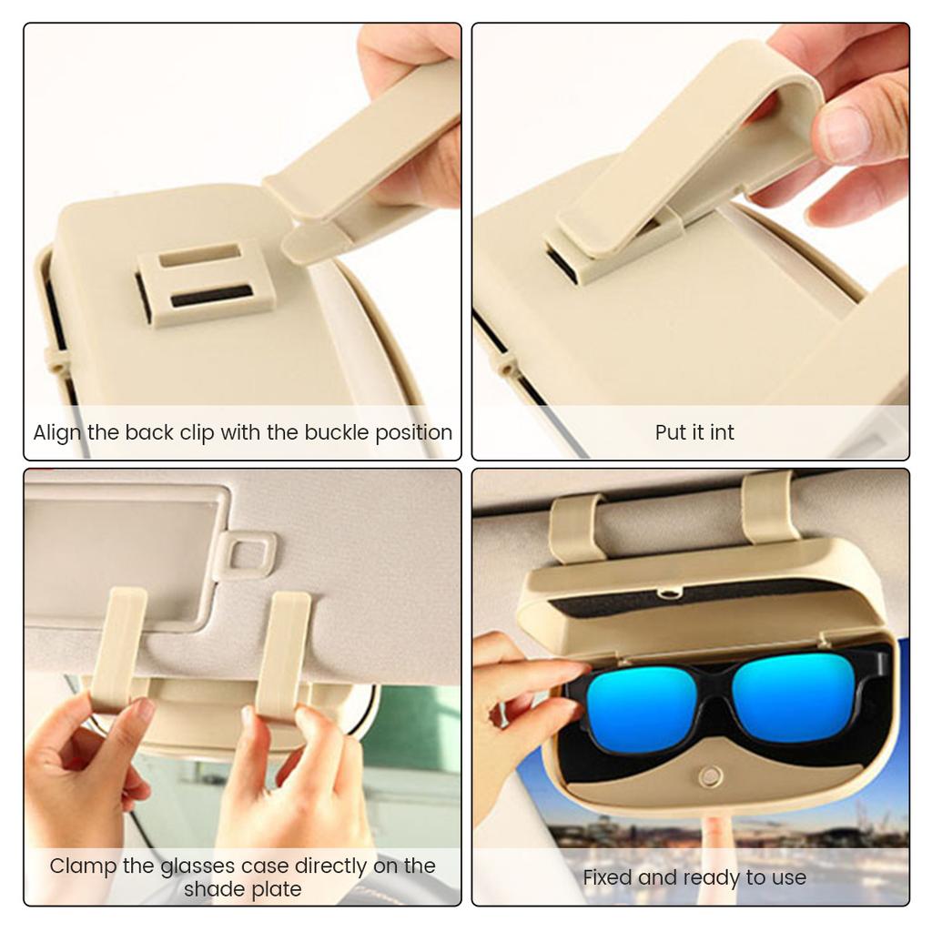 Universal Car Visor Glasses Box Multifunctional Magnetic Reusable Car Sunglass Holder Glasses Holder Car Accessories