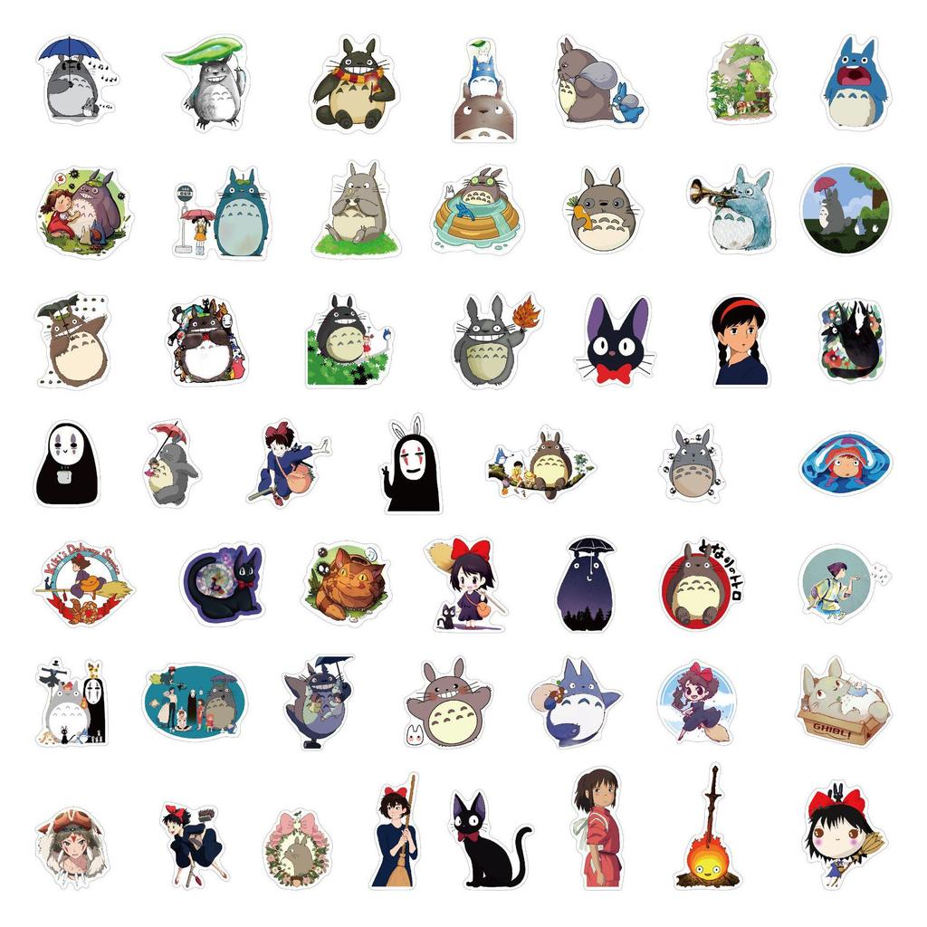 50 My Neighbor Totoro Sticker Sheets for Backpack & Thermos Decoration