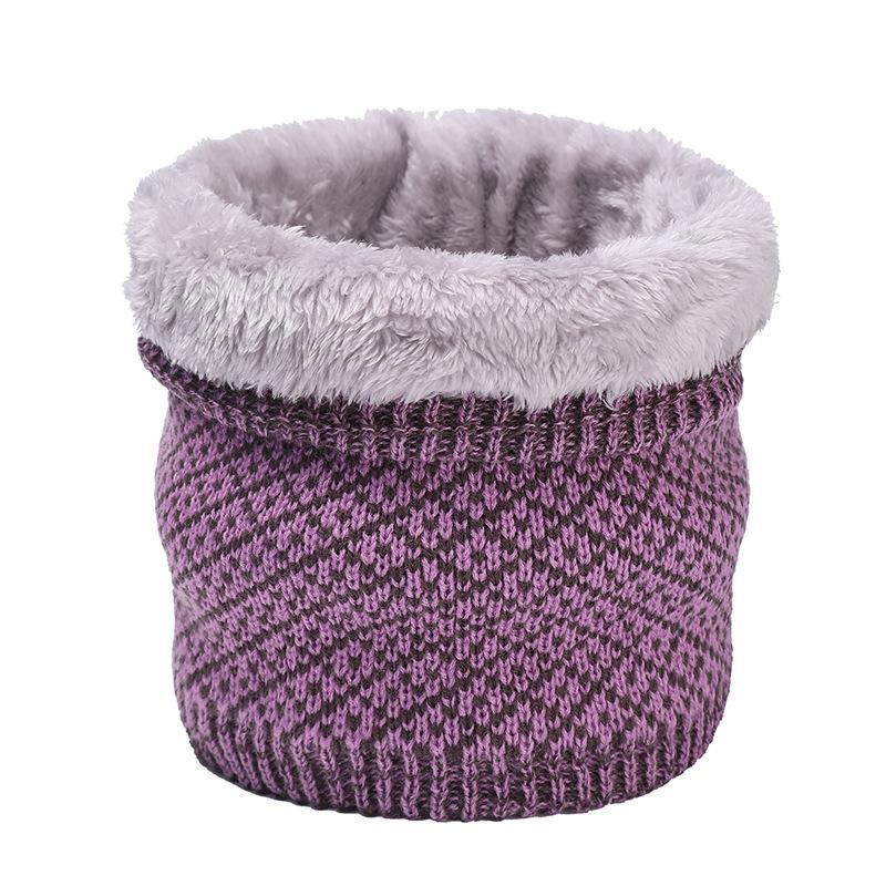 

Зима новый теплый шарф мужской шерстяной клетчатый шарф фальшивый воротник защита шеи защита шеи вязаный шарф женский One Size розовый