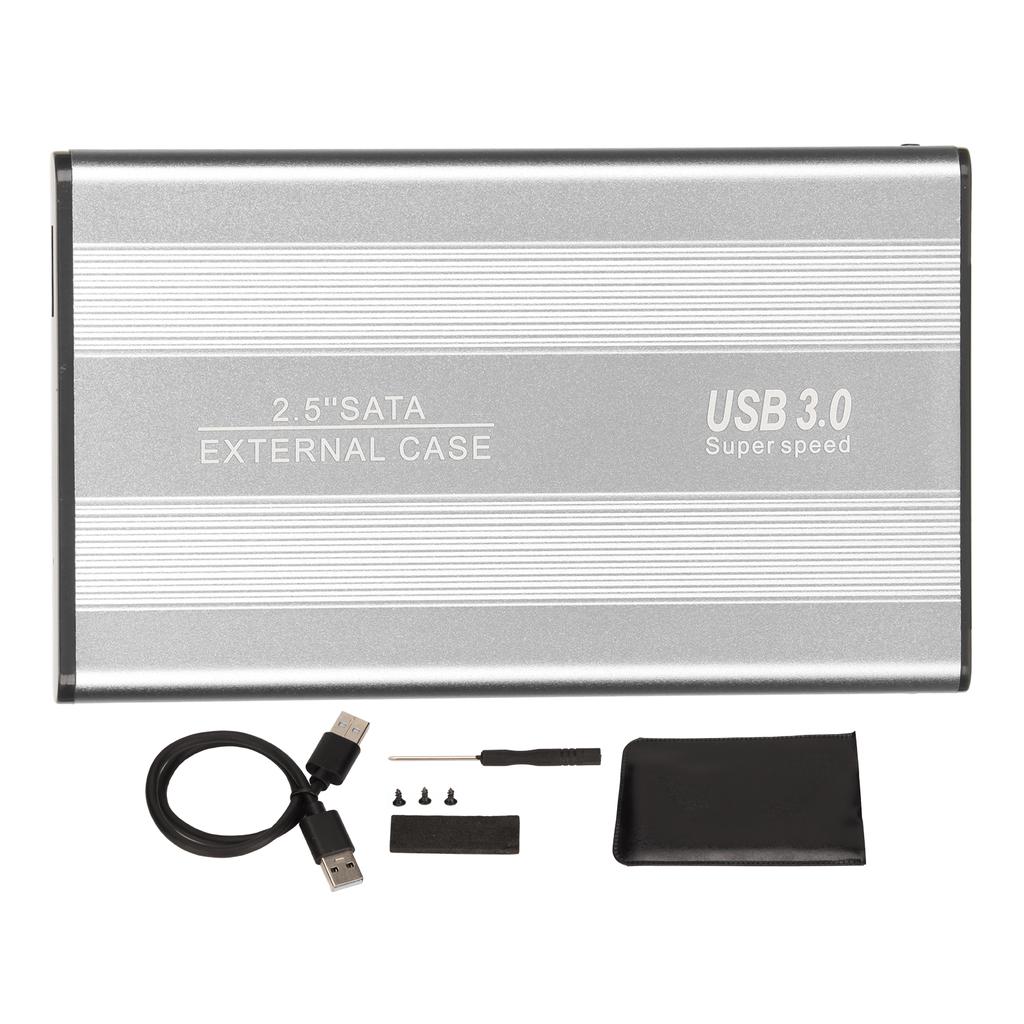 USB3.0 HDD Enclosure 2.5in 5Gbps Ultra Thin Lightweight HDD Enclosure Adapter for Laptop Computers for WIN 7 for WIN 10