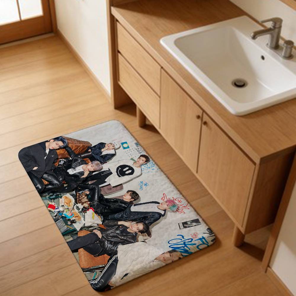 Fashion S-Stray Kpop K-Kids Hallway Carpet Washable Non-Slip Living Room Sofa Chairs Area Mat Kitchen Doormat Area Rug