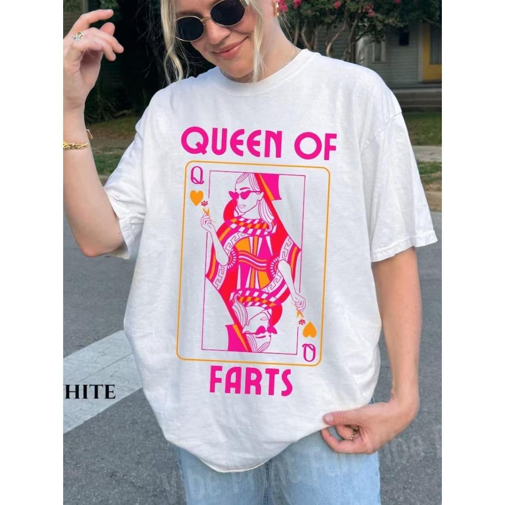 Women's Funny Meme Gifts Print T-Shirt Tee Cotton Unisex Oversized Streetwear Tops Harajuku Short Sleeve