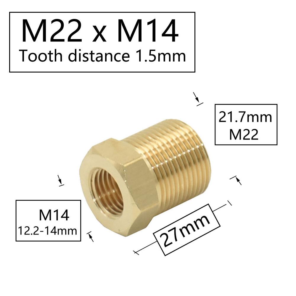 1/2 Inch M14 M18 M22 3/8" Thread Connector Brass Pipe Repair Extension Reducing Coupler Faucet Bubbler Copper Fittings 1pcs