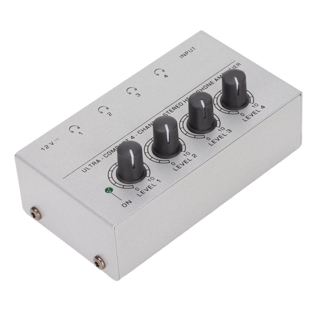 HA400 Ultra Low Noise Headphone Amplifier Ultra Compact 4 Channel Stereo Headphone Amplifier 100‑240V EU Plug