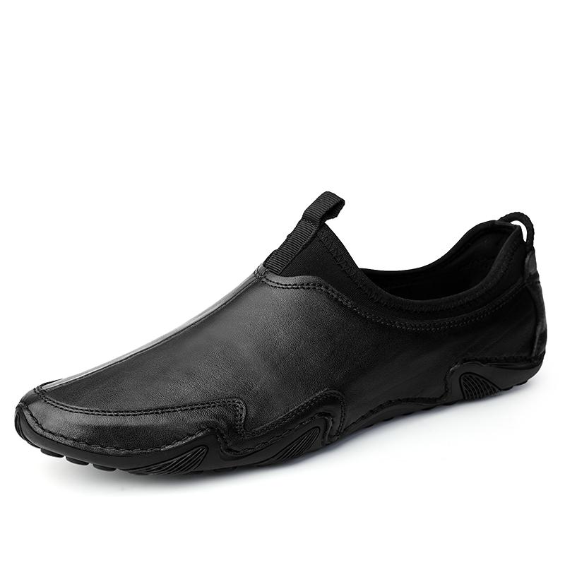 Newest Genuine Leather Breathable Cool Men Shoes High Quality Mens Loafers Fashion Slip On Flats Cowhide Footwear Luxury Sneakers