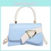 Blocked Color Fashion Belt Decoration Women Single Shoulder Small Square Bag