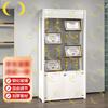 Zhongjing Tall White Glass Display Cabinet