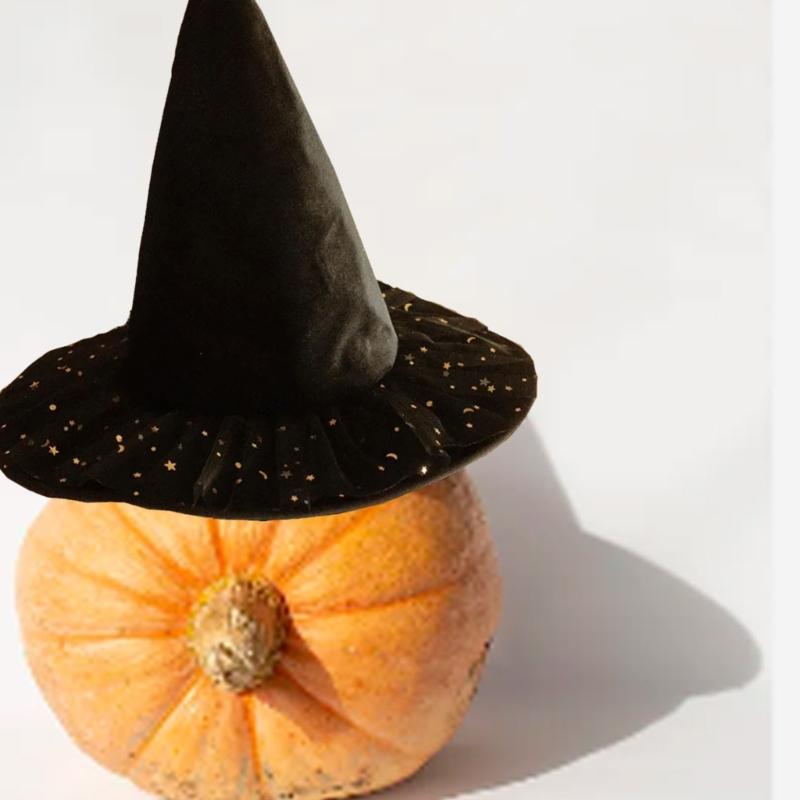 Adult Size Halloween Hat Magical Themed Unisex Witch Hat Breathable Witch Hat for Halloween Party and Cosplay Event