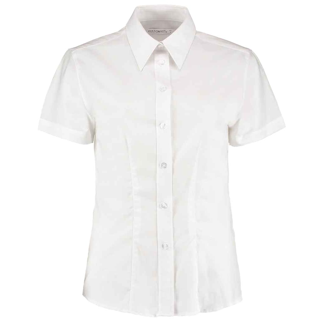 Kustom Kit Womens/Ladies Oxford Tailored Short-Sleeved Shirt