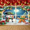 Winter Decoration Gingerbread Man New Year Banner Snowman Decor Colorful Lights Seasonal Decor For Indoor Decoration Holiday