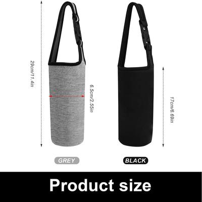 New High Quality 2Pcs Bottle Bag For Thermos Cups With Adjustable Shoulder Straps