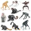 Realistic Pvc Primate Animal Model Set Featuring Miniature Long-nosed Monkeys And Gibbons