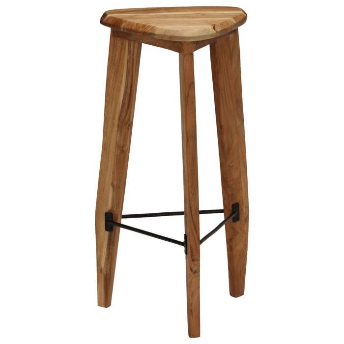 Tabourets de bar - VIDAXL - Bois d'acacia massif - Marron - Lot de 2