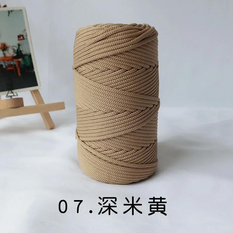 300g/4mm Polyester Nylon Mischgarn Große Rolle Runder Hohlfaden DIY Handgewebtes Wandteppich Dekorationsgarn Häkelstrang