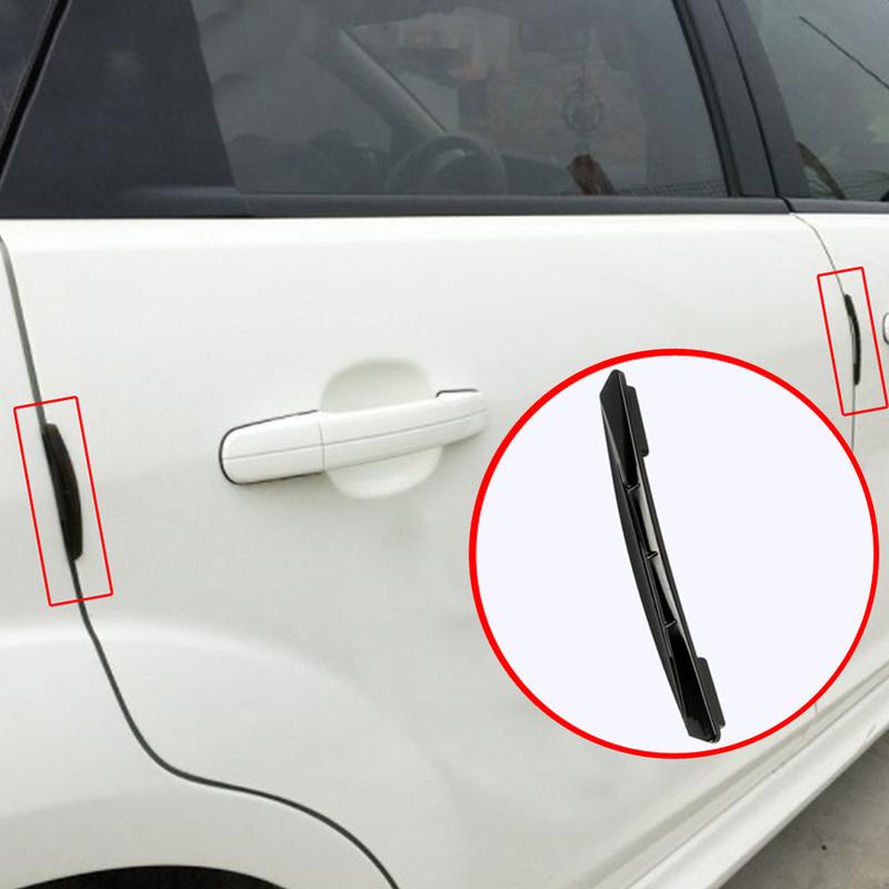 4pcs Car Door Anti-collision Stickers Car Decoration Protective Strip Car Door Edge Protection Strip Auto Exterior Accessories