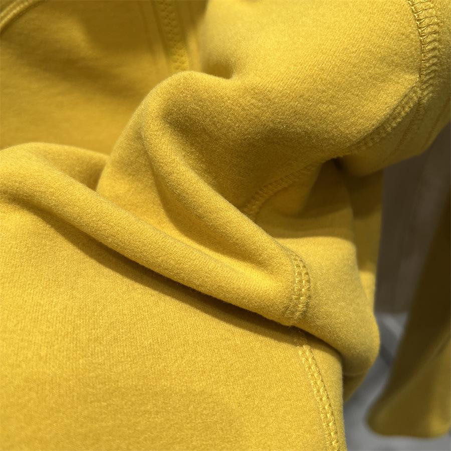 Women's Slim Fit Long Sleeve Thermal T-Shirt, Half-High Collar, Double-Sided Fleece, Double Zipper, Autumn/Winter 2025.