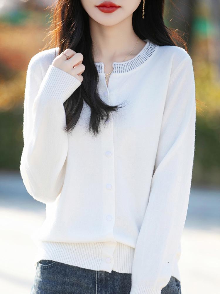 2025 Spring Rhinestone Knit Cardigan for Women