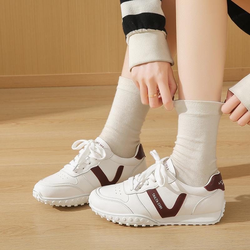 2025 New Women Motion Little White Shoes PU Comfort Women Casual Shoes Outdoors Sneakers Soft Non-slip Sneakers Zapatos De Mujer
