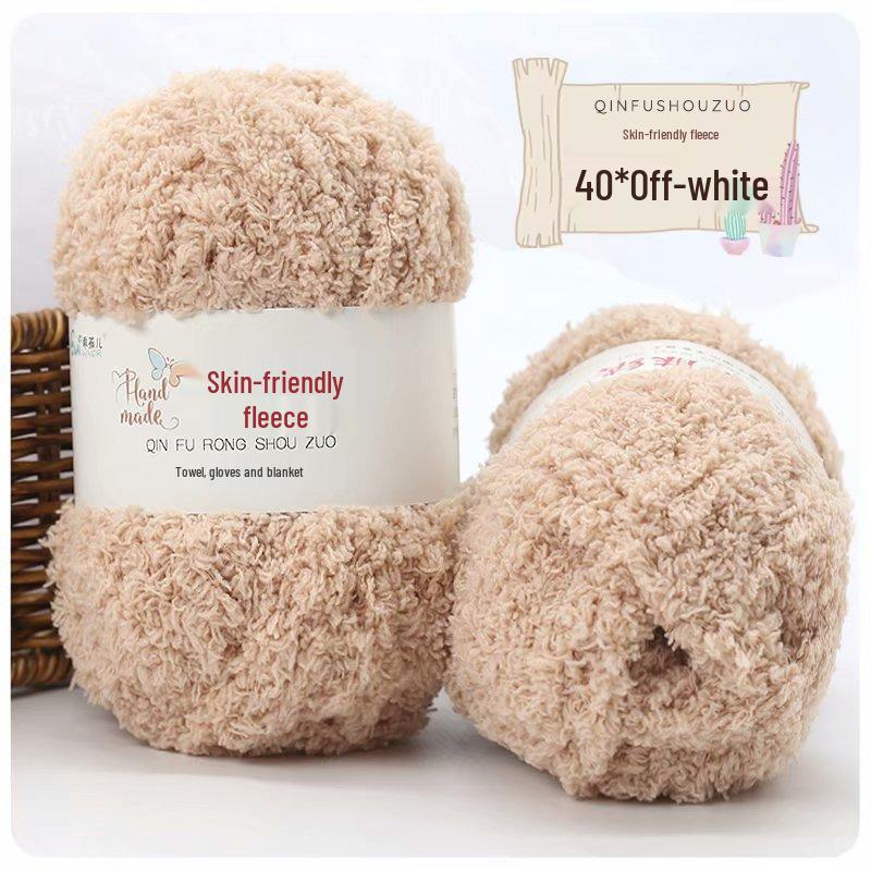 50g Fluffy Coral Velvet Yarn: Skin-Friendly, 3-Strand for DIY Knitting, Hand-Knitted Scarves & Crafts