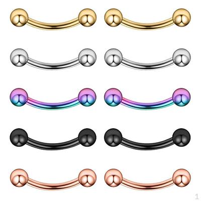 10 st 16G 316L Rostfritt Stål 3mm Ögonbryn Öra Navel