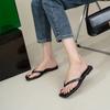 Flip-Flops mit quadratischer Zehenpartie Französische Kitten und Damen 2025 neu Sommer mittelhoher Absatz Zehensteg Pfennigabsatz coole Slipper für draußen