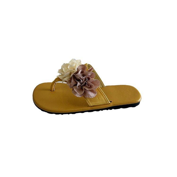 

[youshilai] French flower cool slippers summer wear with skirt 2025 new pinch flip-flops 35