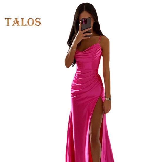 sachin and babi light blue dress Black Halter Maxi Dress with Plunge Neck & High Slit | Backless Formal  Evening Gown for Women main image 1