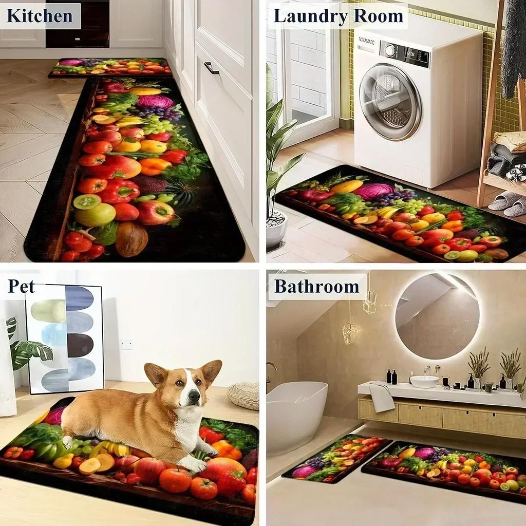 1PC Kitchen Charactor Pattern Kitchen Rugs Non-Slip Door Mats Pop Living room Rugs Bath Mat Carpet for Home Sink Laundry Decor