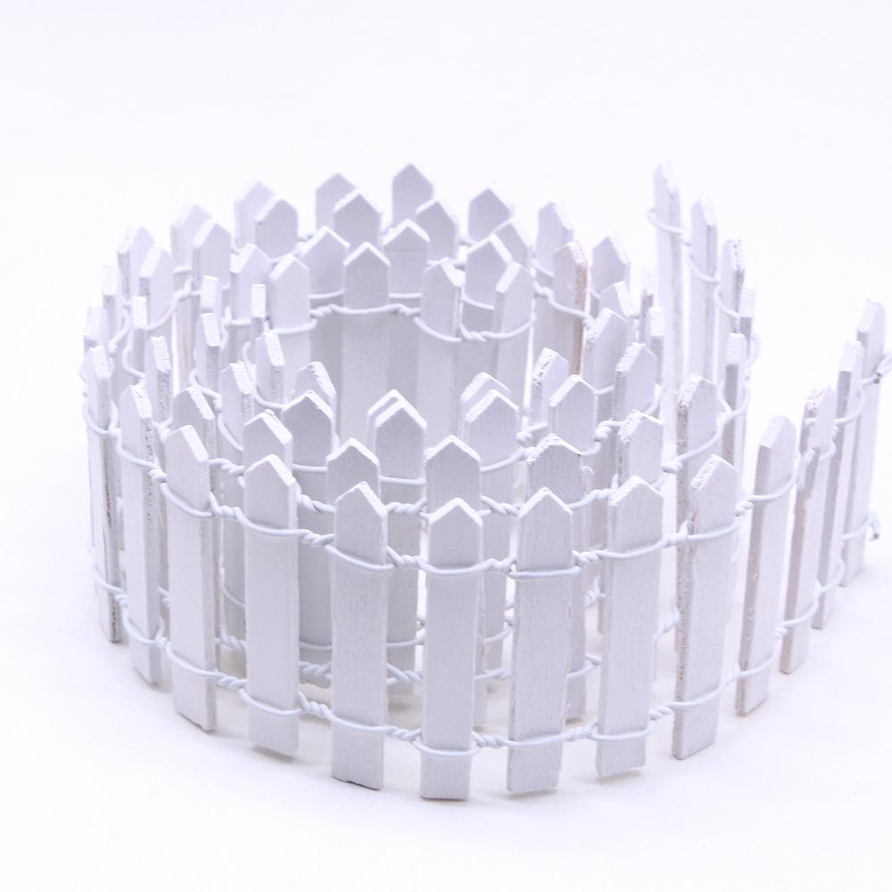 Mini Fence Garden and Bonsai Decoration Fairy Tale Garden Fence Wooden Decoration, DIY Handicraft Project Mini Picket Fence