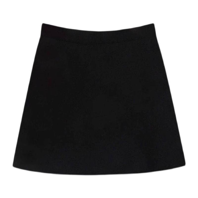 Grey High-Waisted Pencil Skirt for Women Autumn Preppy A-Line Fitted Skirt Spring Summer Casual Design-forward Slimming All-match Versatile Skirt
