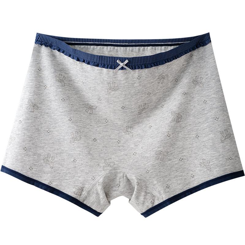 

Girls Spring and Autumn Bottom Anti Light Pastoral Department Two in One Flat Angle Underwear M