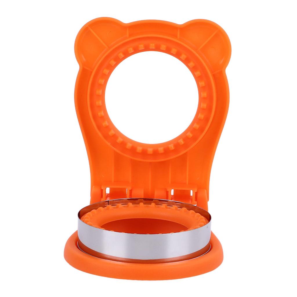 Sandwich Cutter Mold Manual Cake Bread Cutter Sealer Tool Round for Kitchen Cooking Orange