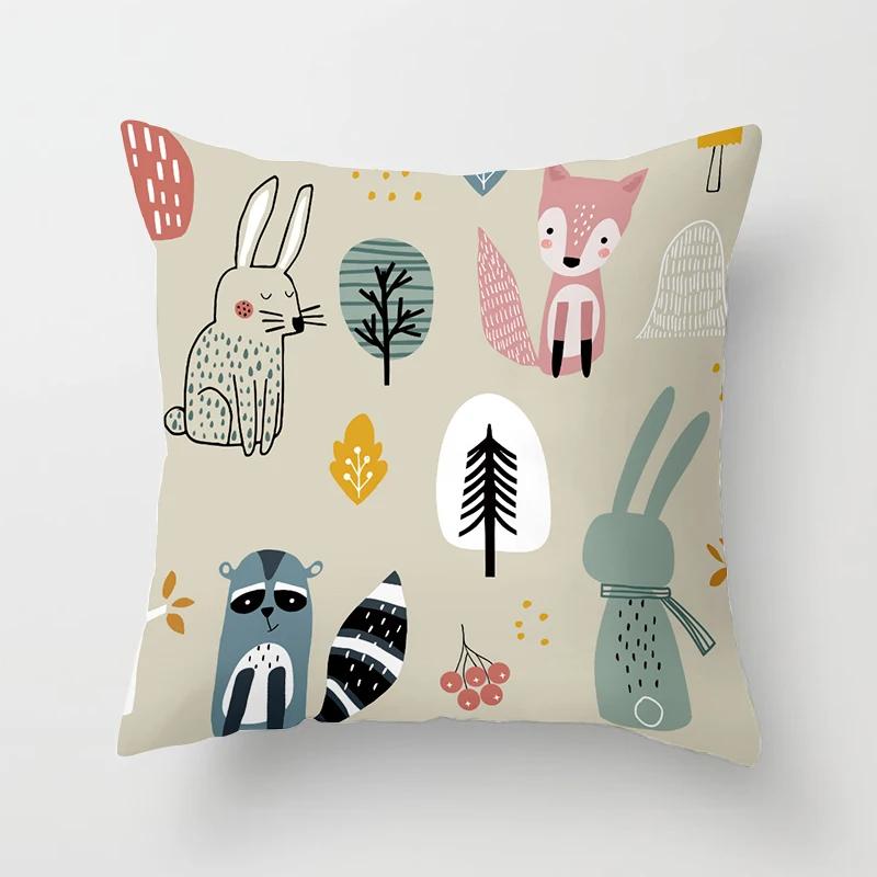 

Домашний декор, мультяшная лиса, животное, подушка, наволочка, украшение для дивана 12x12Inch