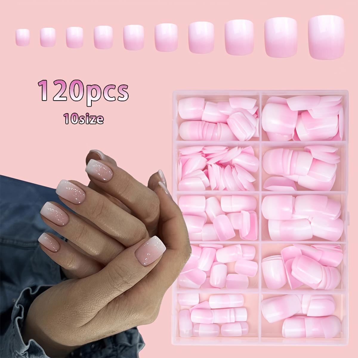 

120 Съемные накладные ногти градиентного цвета - Готовые, Носимые, Типсы для накладных ногтей