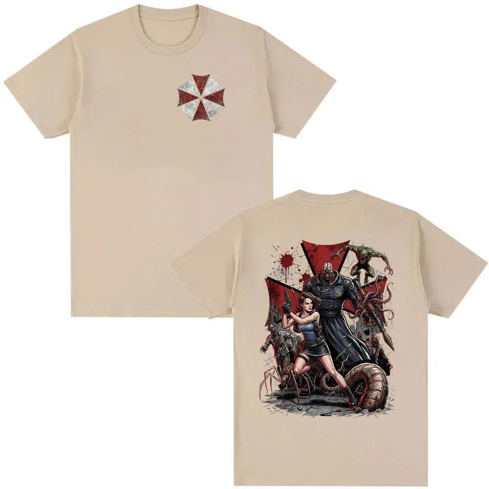2026 Game Player Resident Evil 4 Fans Merch T Shirt Men's Classic Gothic Cosplay Short Sleeve T-shirts Cotton T-shirt Streetwear