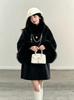 French Heiress Woolen Coat: Women's Autumn/Winter Fur Collar Loose Fit with Real Fox Fur