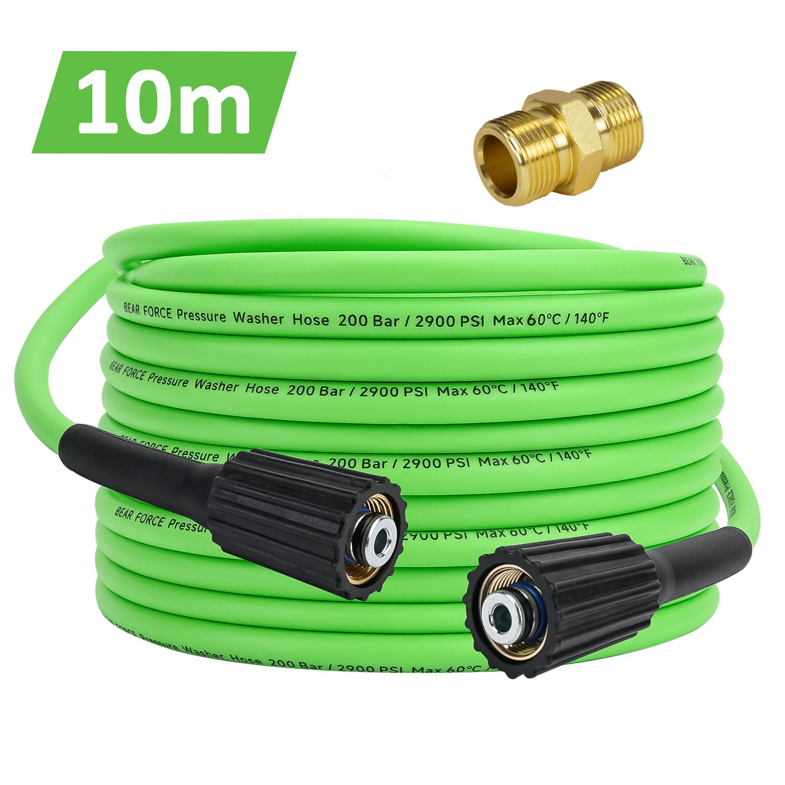 

Сверхгибкий шланг для мойки высокого давления 2900 PSI Устойчивый к перегибам шланг для мойки высокого давления 1/4 Удлинительный шланг для автомойки M22-pin 14/15 чёрный